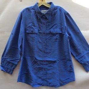 Jones Wear Sport Woman Shirt 14 Blue Long Sleeve